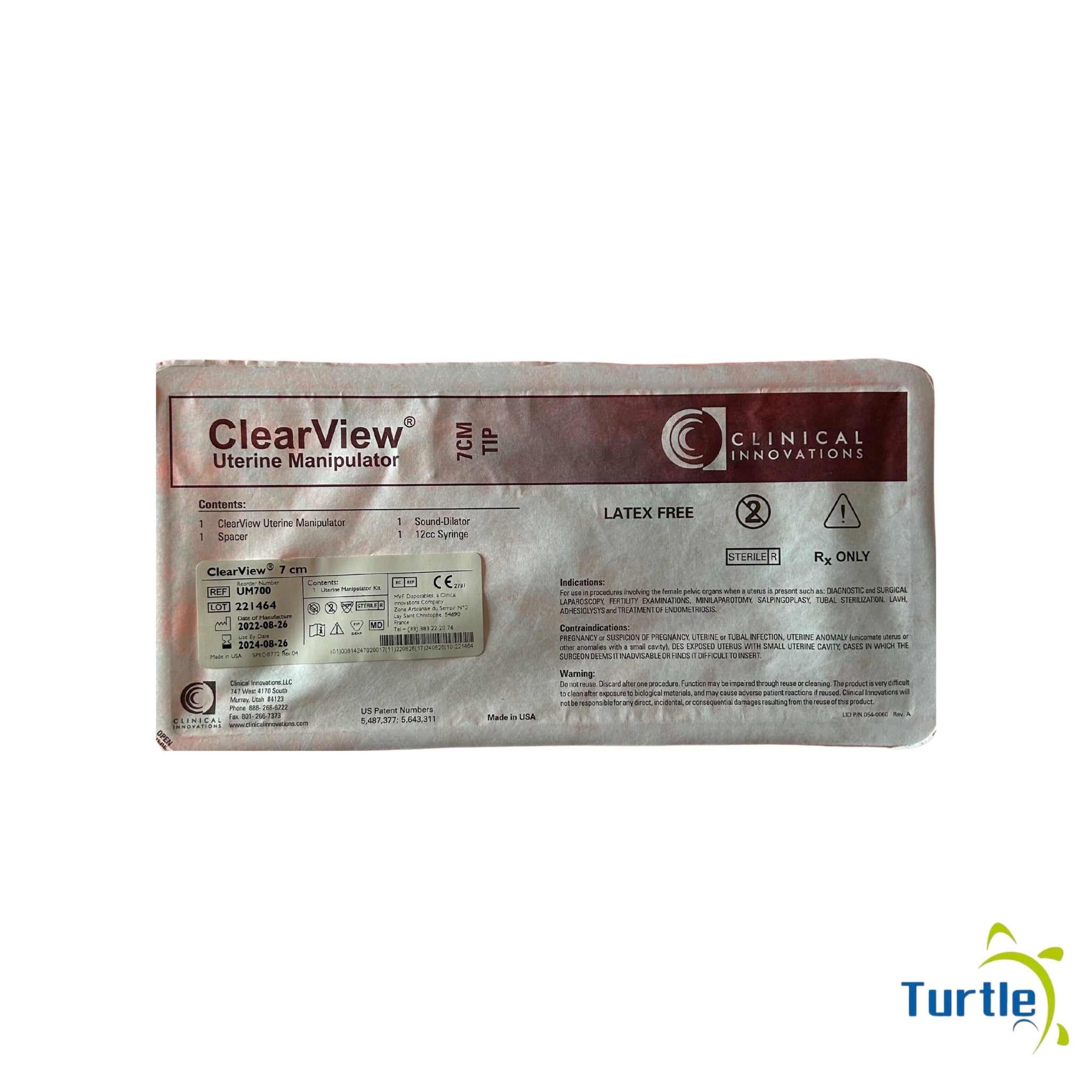 CLINICAL INNOVATIONS ClearView Uterine - Manipulator - Spacer - 7cm TIP - LATEX FREE - 2024-08-26