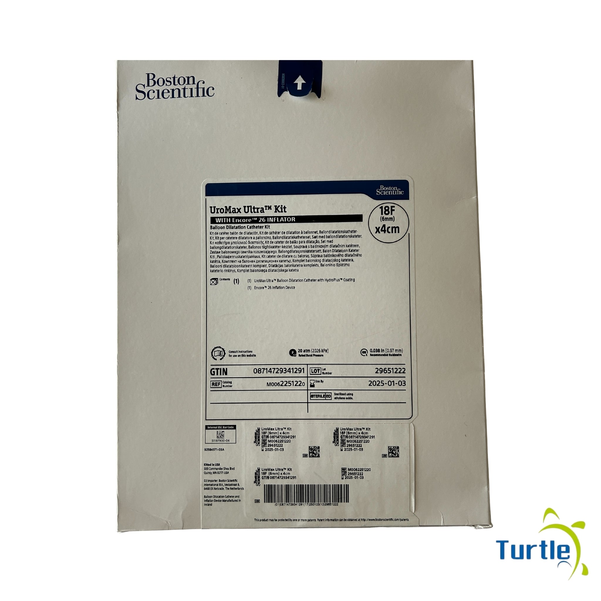 Boston Scientific UroMax Ultra Kit WITH Encore 26 INFLATOR - 15F(5mm) x 4cm - 2024-11-11