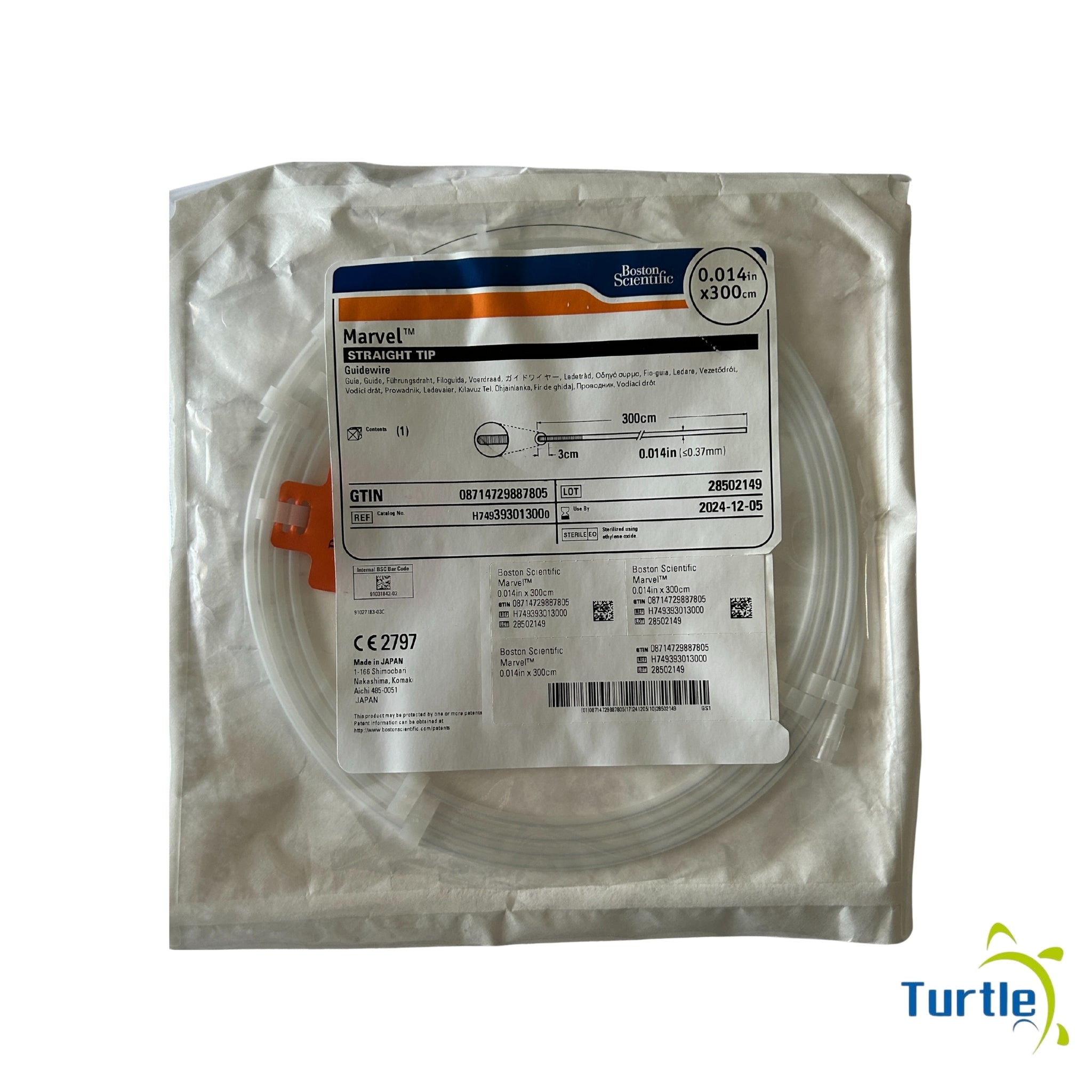 Boston Scientific Marvel STRAIGHT TIP, Guidewire - 0.014in x300cm - 2024-12-05