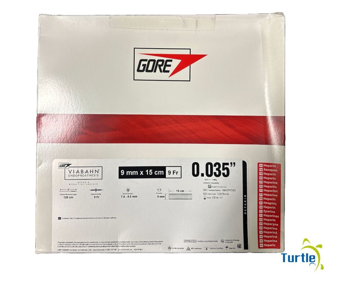 GORE VIABAHN ENDOPROSTHESIS HEPARIN BIOACTIVITY SURFACE 9mm x  15cm 9Fr .035  REF VBH091502 Expired