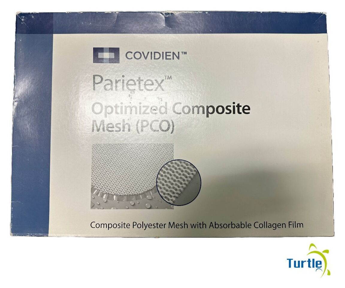 Covidien Parietex Optimized Composite Mesh (PCO) Composite Polyester Mesh with Absorbable Collagen Film EXPIRED