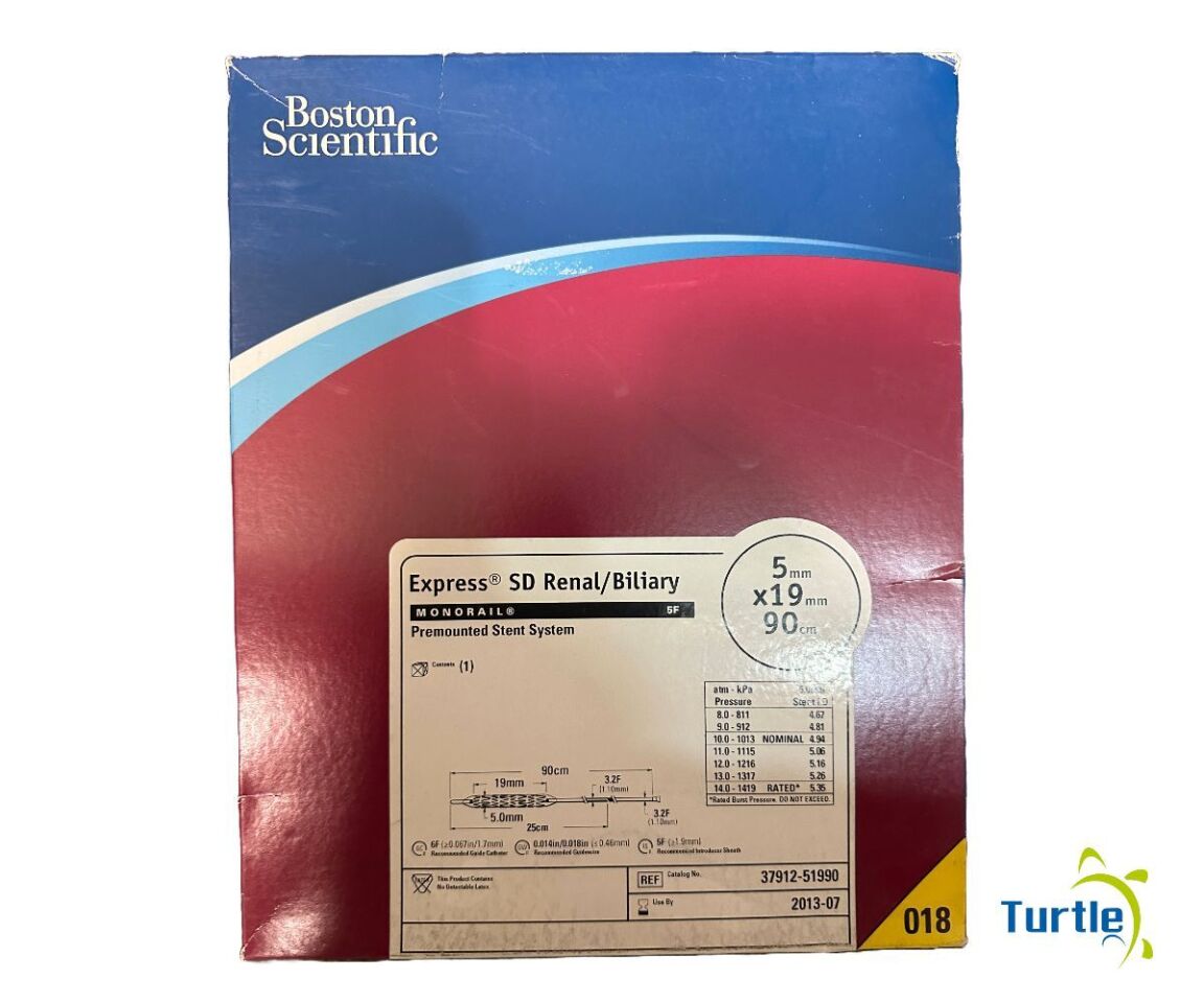 Boston Scientific Express SD Renal/Biliary MONORAIL 5F Premounted Stent System 5mm x 19mm 90cm REF 37912-51990 EXPIRED