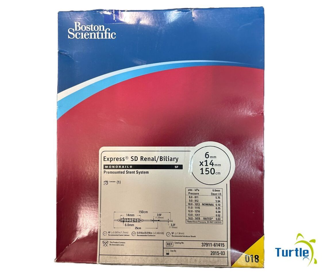 Boston Scientific Express SD Renal/Biliary MONORAIL 5F Premounted Stent System 6mm x 14mm 150cm REF 37911-61415 EXPIRED