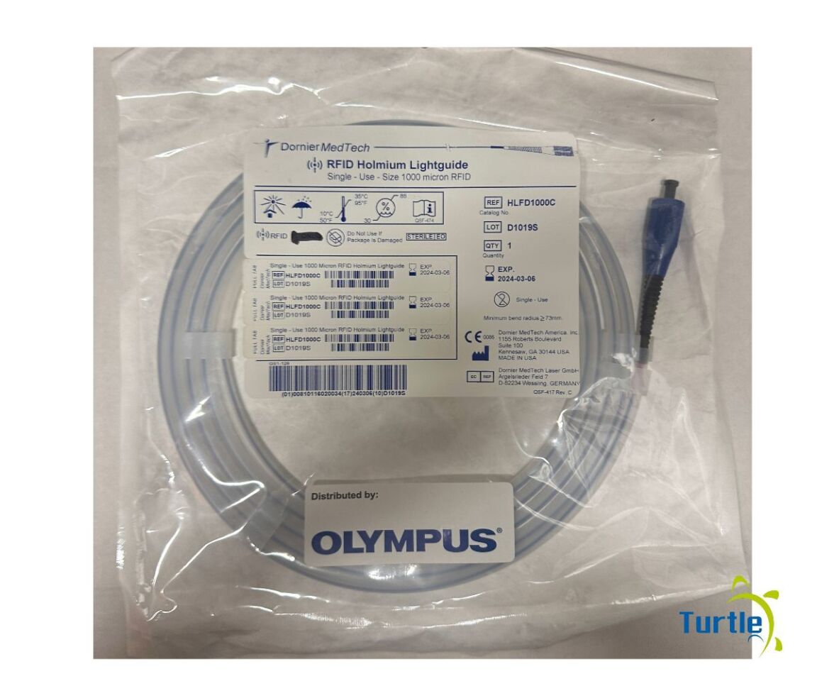 OLYMPUS Single-Use 1000 Micron RFID Holmium Lightguide IN-DATE 2024-03-06 REF HLFD1000C EXPIRED