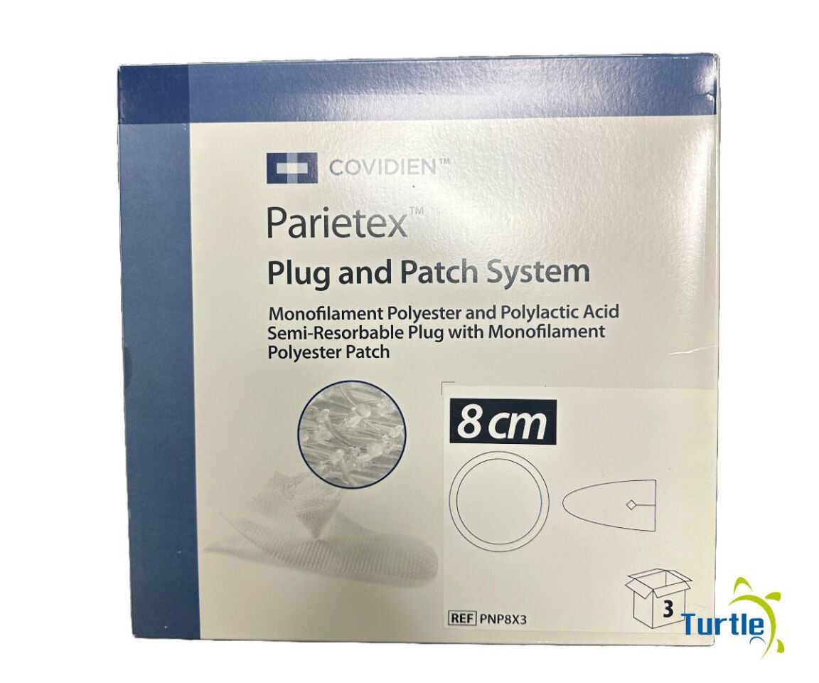 COVIDIEN Parietex Plug and Patch System Monofilament Polyester and Polylactic Acid Semi-Resorbable Plug REF PNP8X3 EXPIRED