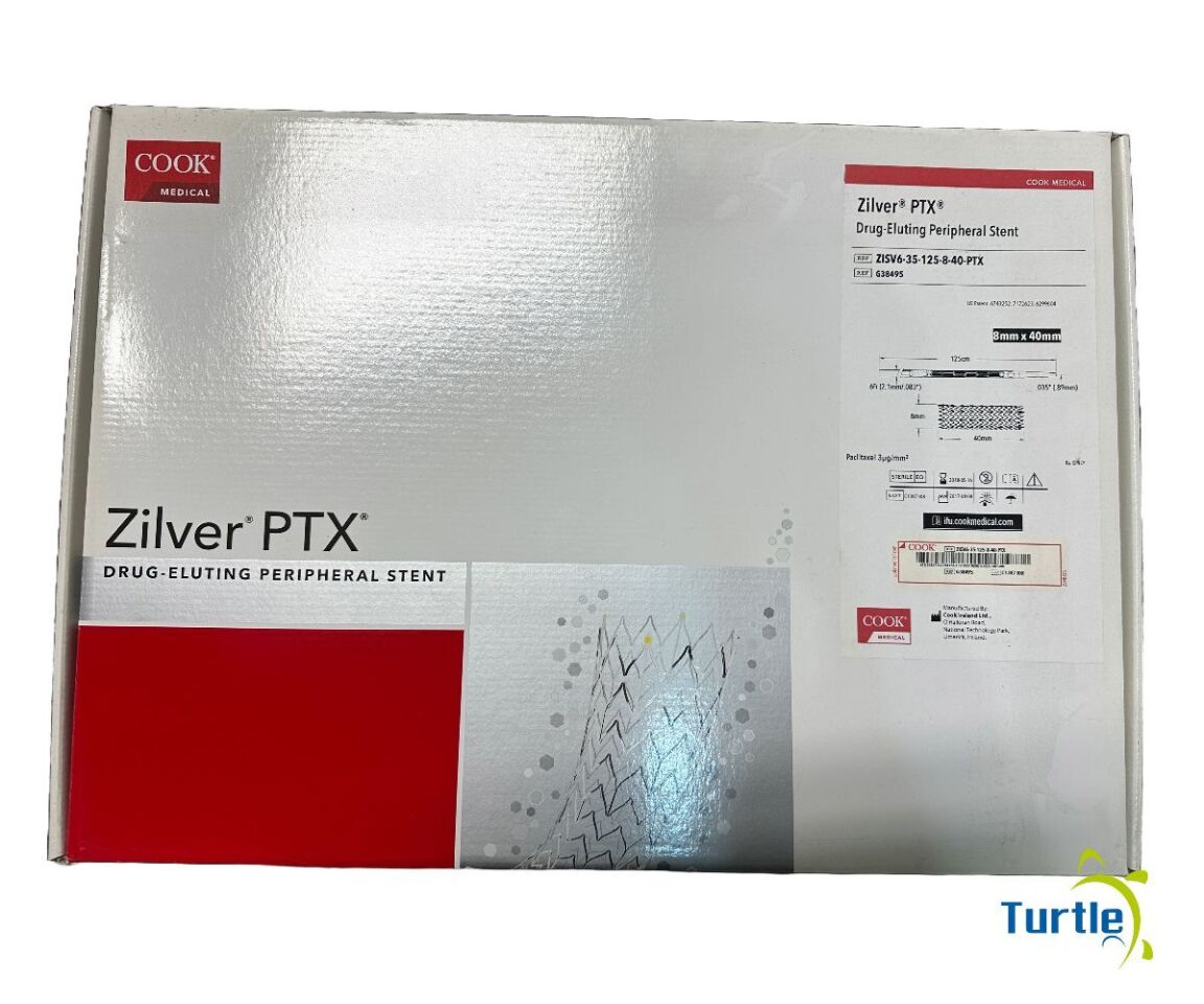 COOK MEDICAL Zilver PTX DRUG-ELUTING PERIPHERAL STENT 125cm 8mm x 40mm REF ZISV6-35-125-8-40-PTX EXPIRED