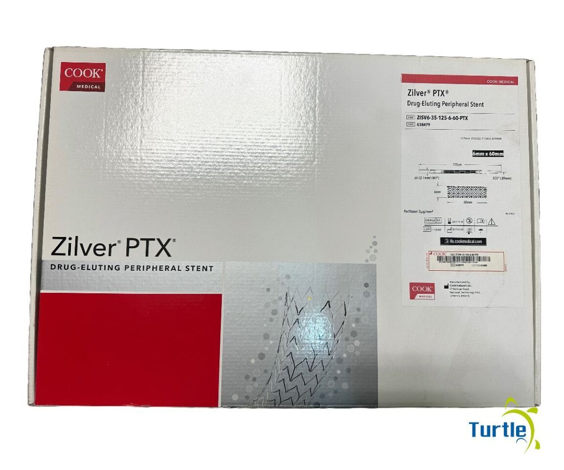 COOK MEDICAL Zilver PTX DRUG-ELUTING PERIPHERAL STENT 125cm 6mm x 60mm REF ZISV6-35-125-6-60-PTX EXPIRED