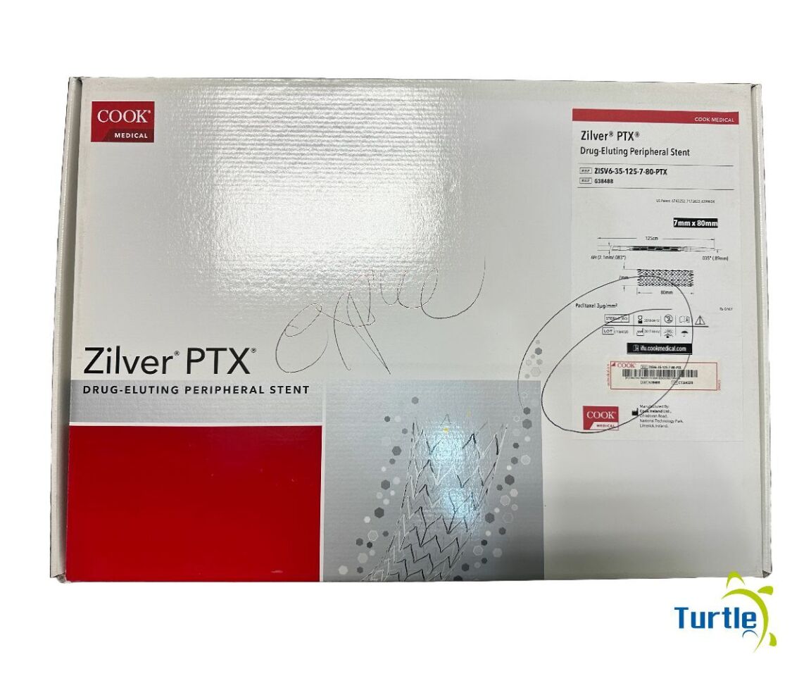 COOK MEDICAL Zilver PTX DRUG-ELUTING PERIPHERAL STENT 125cm 7mm x 80mm REF ZISV6-35-125-7-80-PTX EXPIRED