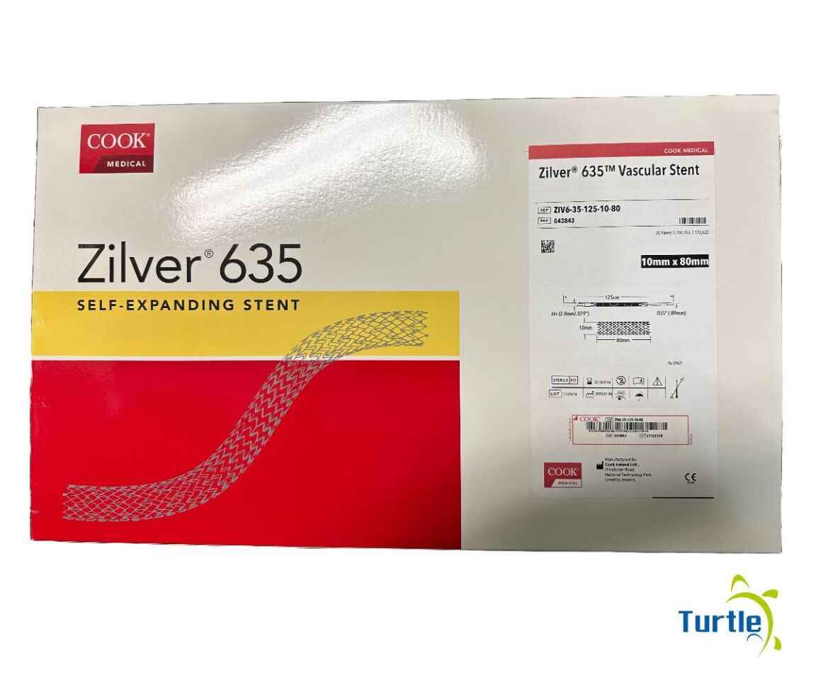 COOK MEDICAL Zilver 635 SELF-EXPANDING STENT Vascular Stent 125cm 10mm Ã 80mm REF ZIV6-35-125-10-80 EXPIRED