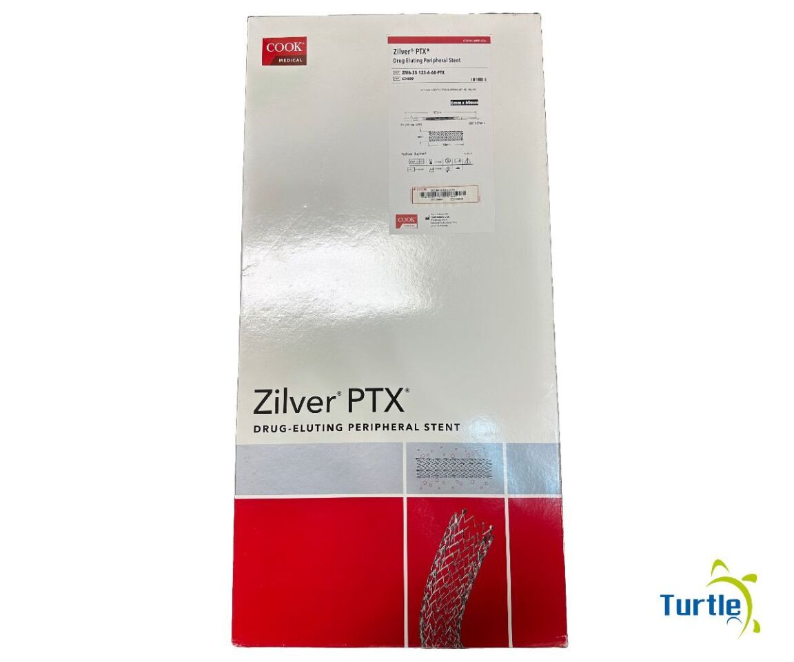 COOK MEDICAL Zilver PTX DRUG-ELUTING PERIPHERAL STENT 125cm 6mm x 60mm REF ZIV6-35-125-6-60-PTX EXPIRED