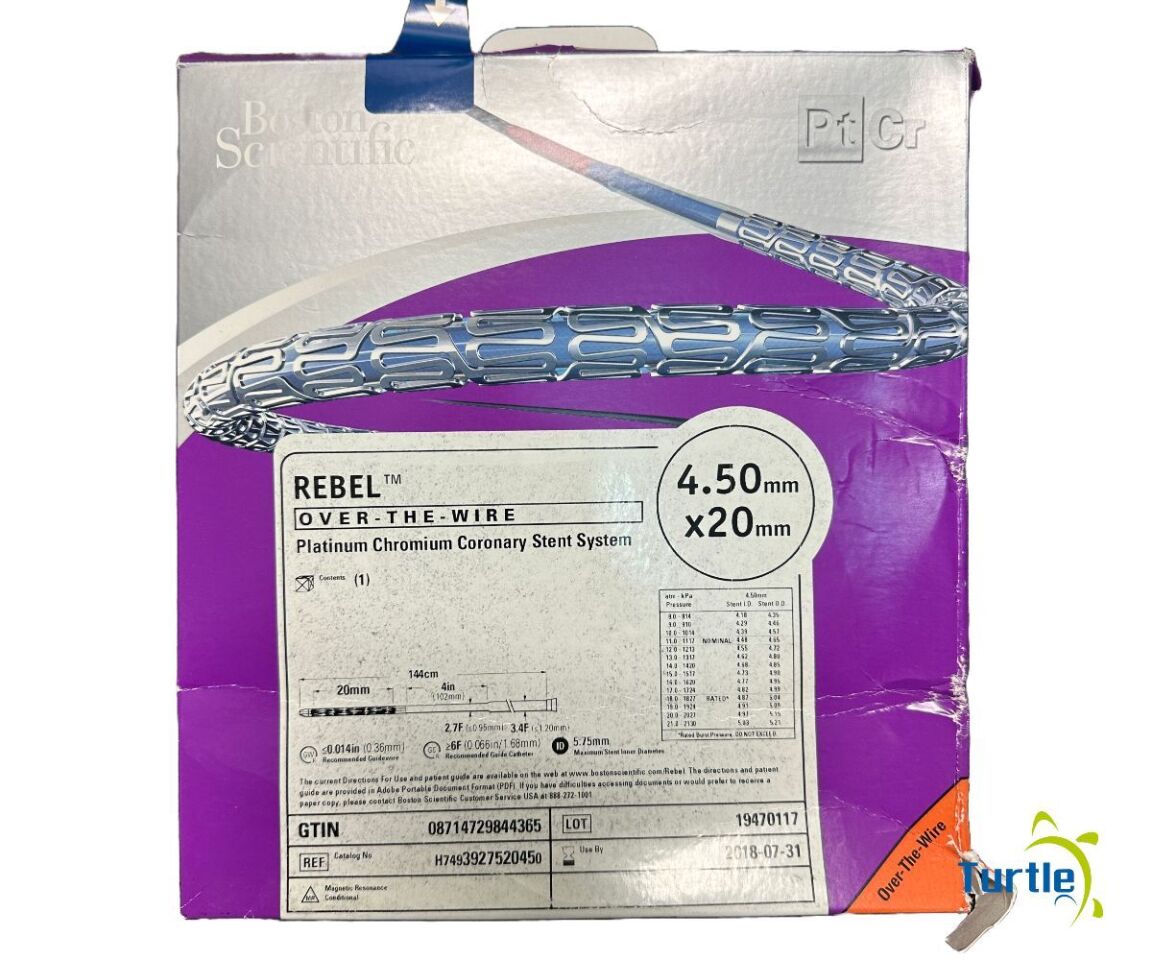 Boston Scientific REBEL OVER-THE-WIRE Platinum Chromium Coronary Stent System 4.50 mm x 20 mm REF H7493927520450 EXPIRED