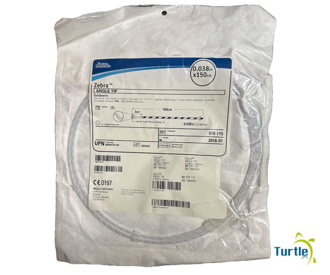 Boston Scientific Zebra ANGLE TIP Guidewire 0.038in x 150cm REF 670-11