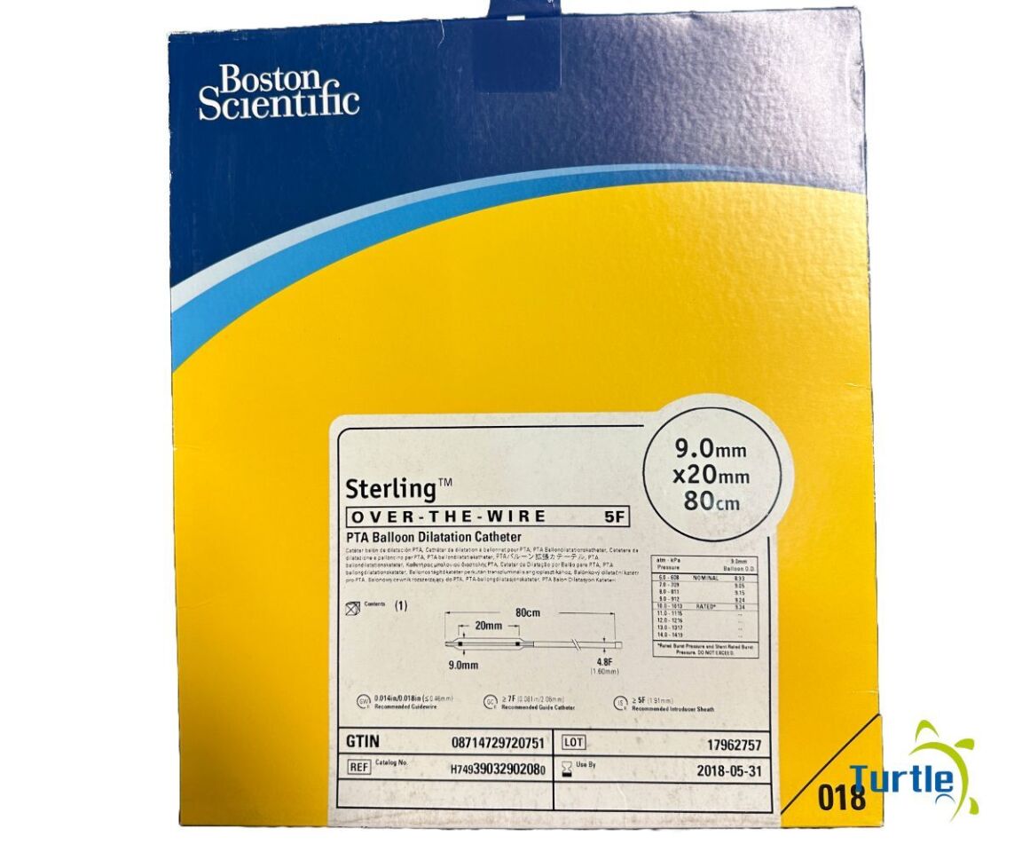 Boston Scientific Sterling OVER-THE-WIRE 5F PTA Balloon Dilatation Catheter 9.0mm x 20mm 80cm REF H74939032902080 EXPIRED