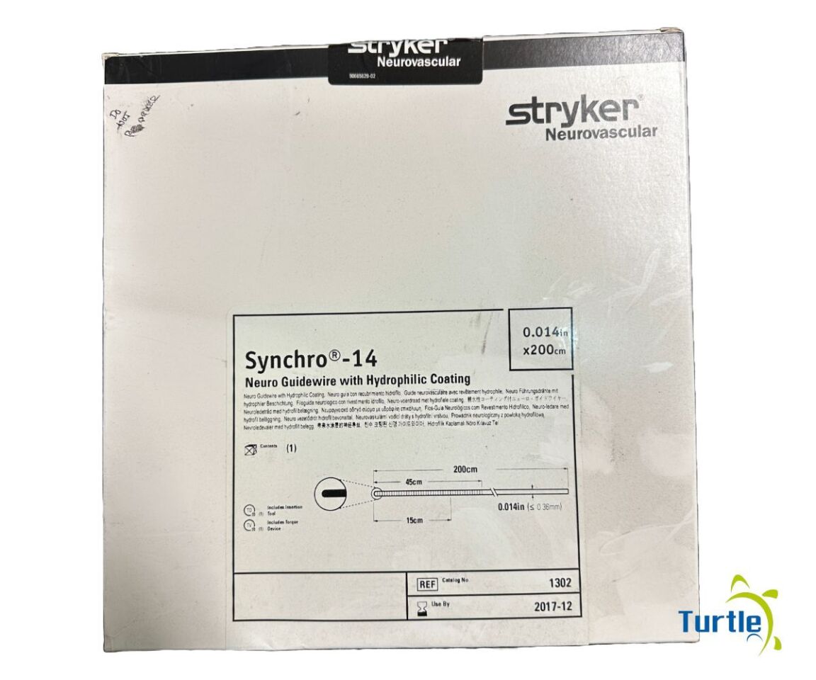 Stryker Neurovascular Synchro-14 Neuro Guidewire with Hydrophilic Coating 0.014in x 200cm REF 1302 EXPIRED